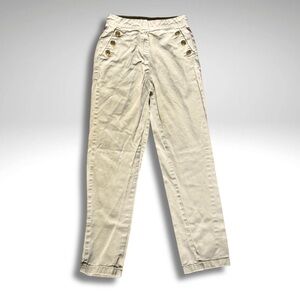 High-Rise Equestrian Sailor Trousers Gold Crest Buttons